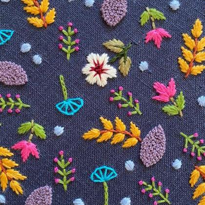 Ditsy Print Floral Pdf Pattern Diy Embroidery..