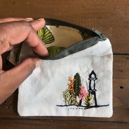 Hand Made Hand Embroidered Coin Pouch Utility..
